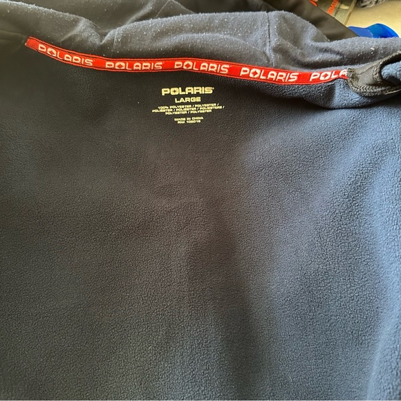 Polaris Striped Fleece-Lined Zip-Up Men’s Hoodie w Zippered Pockets    Sz L - Picture 10 of 11